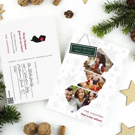 New Jersey Holiday Moving Ankündigung Postkarte