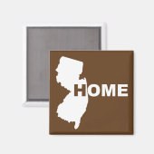 New Jersey Home Away From State Fridge Magnet (Vorderseite/Rückseite)