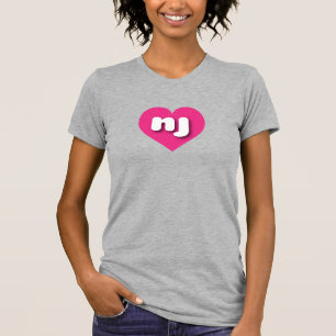 New Jersey Hot Pink heart - I Liebe nj T-Shirt