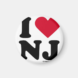 NEW-JERSEY - "ICH LIEBE NJ" "ICH LIEBE NEW-JERSEY" MAGNET