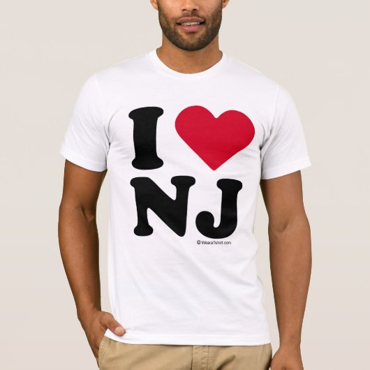 NEW-JERSEY - "ICH LIEBE NJ" "ICH LIEBE NEW-JERSEY" T-Shirt (Vorderseite)