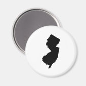 New Jersey in Black and White Magnet (Vorderseite/Rückseite)