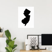 New Jersey in Black and White Poster (Heimbüro)