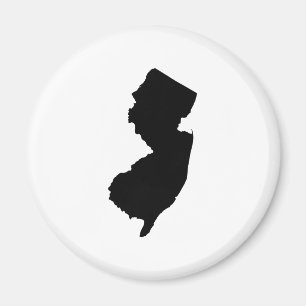 New Jersey in Schwarz und Weiß Magnet