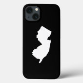 New Jersey in Weiß und Schwarz Case-Mate iPhone Hülle (Rückseite)
