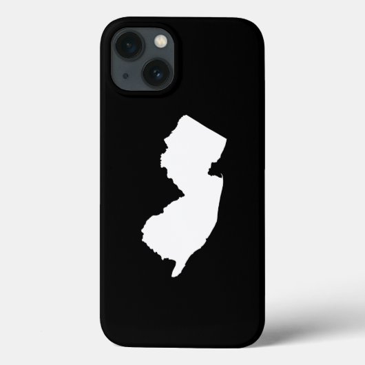 New Jersey in Weiß und Schwarz Case-Mate iPhone Hülle (Rückseite)