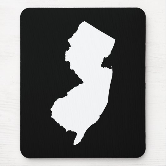 New Jersey in Weiß und Schwarz Mousepad (Vorne)