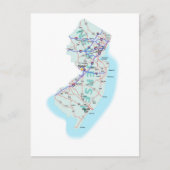 New Jersey Interstate Map Postcard Postkarte (Vorderseite)