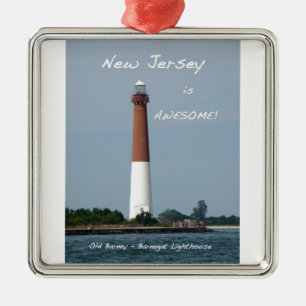 New-Jersey ist - Barnegat Leuchtturm fantastisch Silbernes Ornament
