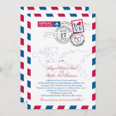 New Jersey & Italy Heart Wedding Einladung (Vorne/Hinten)