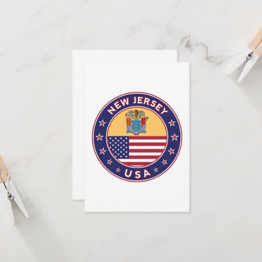 New Jersey Karte (Vorderseite/Rückseite Beispiel)