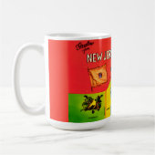 New-Jersey-Karte der Strände Kaffeetasse (Links)