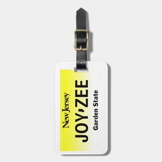 New-Jersey Kfz-Kennzeichen-Gepäckanhänger 2-Sided Gepäckanhänger (Vorderseite vertikal)