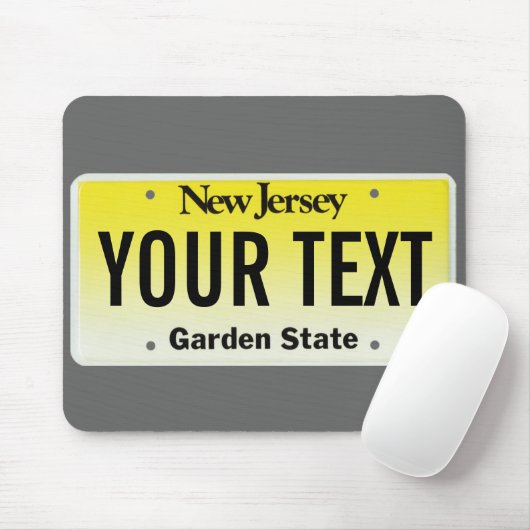 New-Jersey Kfz-Kennzeichen-Mausunterlage Mousepad (Mit Mouse)
