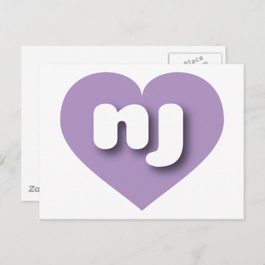 New Jersey lavenheart - I Liebe nj Postkarte (Vorne/Hinten)