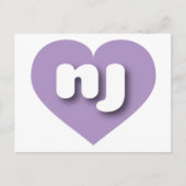 New Jersey lavenheart - I Liebe nj Postkarte (Vorderseite)