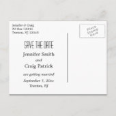 New Jersey-Liebe Save the Date Ankündigungspostkarte (Rückseite)