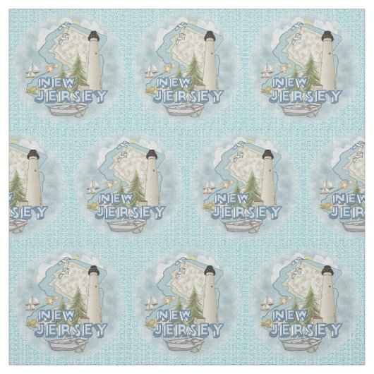 New Jersey Lighthouse Stoff (Muster)