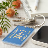 New-Jersey Lizenz-Platten-kundenspezifischer Schlüsselanhänger (Vorderseite rechts)