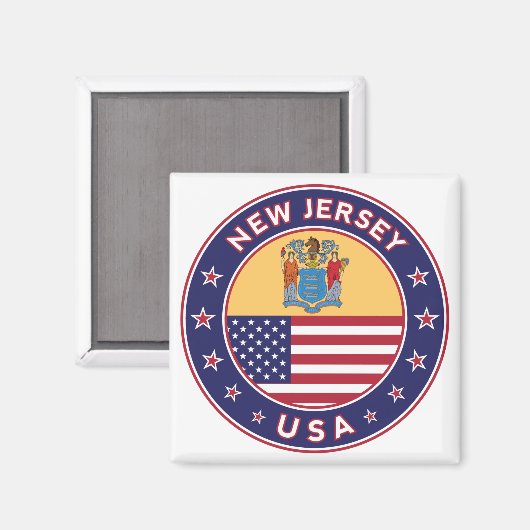New Jersey Magnet (Vorderseite/Rückseite)