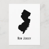 New Jersey Map - Black and White Modern New Jersey Postkarte (Vorderseite)