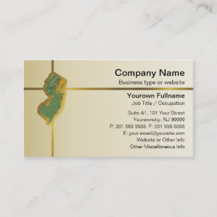 New Jersey Map Business Card Visitenkarte