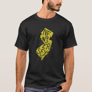 New Jersey Map Kontur USA T-Shirt