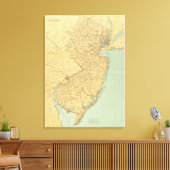 New Jersey Map Leinwanddruck (Insitu (Wohnzimmer))
