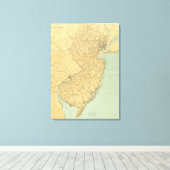 New Jersey Map Leinwanddruck (Insitu (Holzboden))