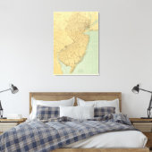 New Jersey Map Leinwanddruck (Insitu (Schlafzimmer))
