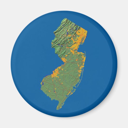 New Jersey Map Magnet (Vorne)