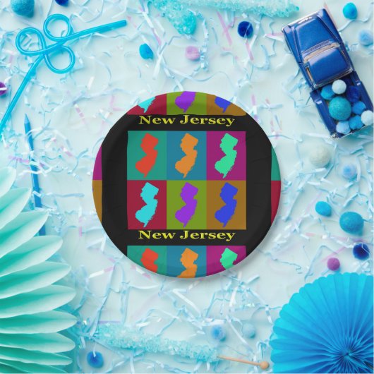 New Jersey Map Pappteller (Party)