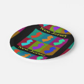 New Jersey Map Pappteller (Schrägansicht)