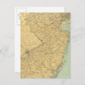 New Jersey Map Postkarte (Vorne/Hinten)