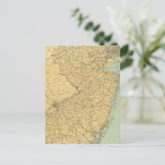 New Jersey Map Postkarte (Stehend Vorderseite)