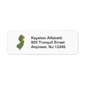 New Jersey Map Rücksendeadresse (Vorne)