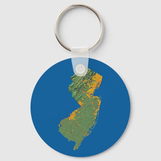 New Jersey Map Schlüsselanhänger (Vorderseite)