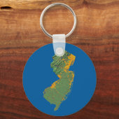 New Jersey Map Schlüsselanhänger (Vorderseite)