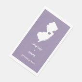 New Jersey Map Wedding/Verlobung Couple Name Serviette (Ecke)