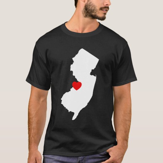 New Jersey mit Red Heart T-Shirt (Vorderseite)