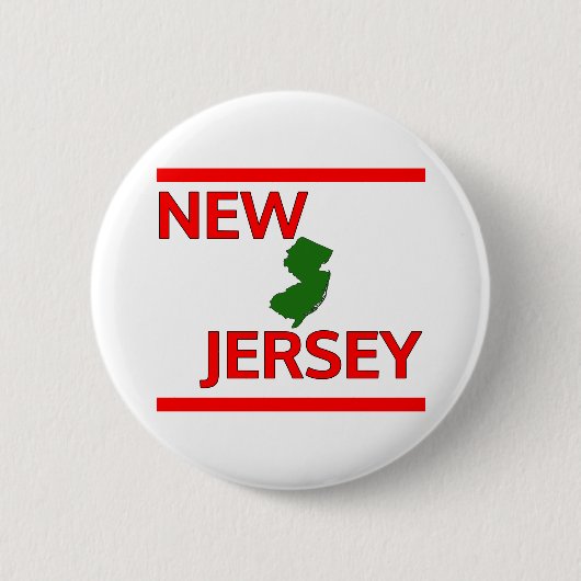 New Jersey mit Staat-Kontur Button (Vorderseite)