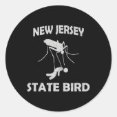 New Jersey Mosquito State Bird Funny Outdoors Runder Aufkleber (Vorderseite)