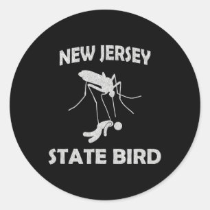 New Jersey Mücke Staat Vogel Lustig Im Freien  Runder Aufkleber