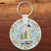 New Jersey Muscheln Lighthouse Schlüsselanhänger (Vorderseite)