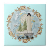New Jersey Muscheln Lighthouse Tile Fliese (Vorderseite)