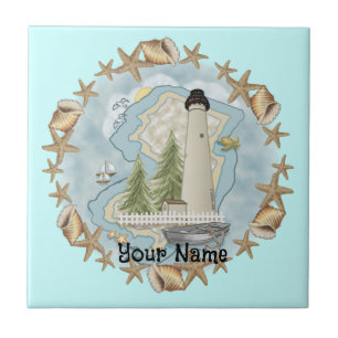 New Jersey Muscheln Lighthouse Tile Fliese