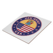 New Jersey, New Jersey-Aufkleber, Handy-Gehäuse, T Fliese (Seite)