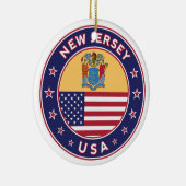 New Jersey, New Jersey-Aufkleber, Handy-Gehäuse, T Keramik Ornament (Rechts)