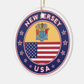 New Jersey, New Jersey-Aufkleber, Handy-Gehäuse, T Keramik Ornament (Links)