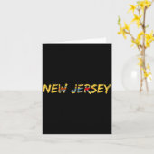 New Jersey, New Jersey Flag Karte (Gelbe Blume)
